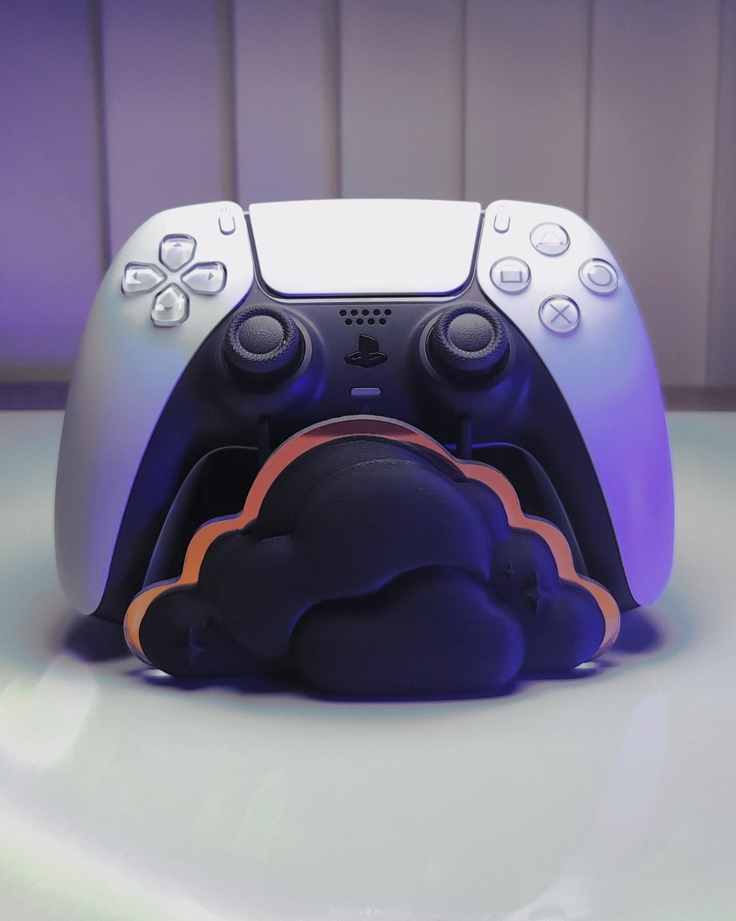 Cloud-themed Gaming Bundle: Dock Cover & Controller Stand Accessory Set - Cozy and Iridescent Gaming Decor - StormCapsule