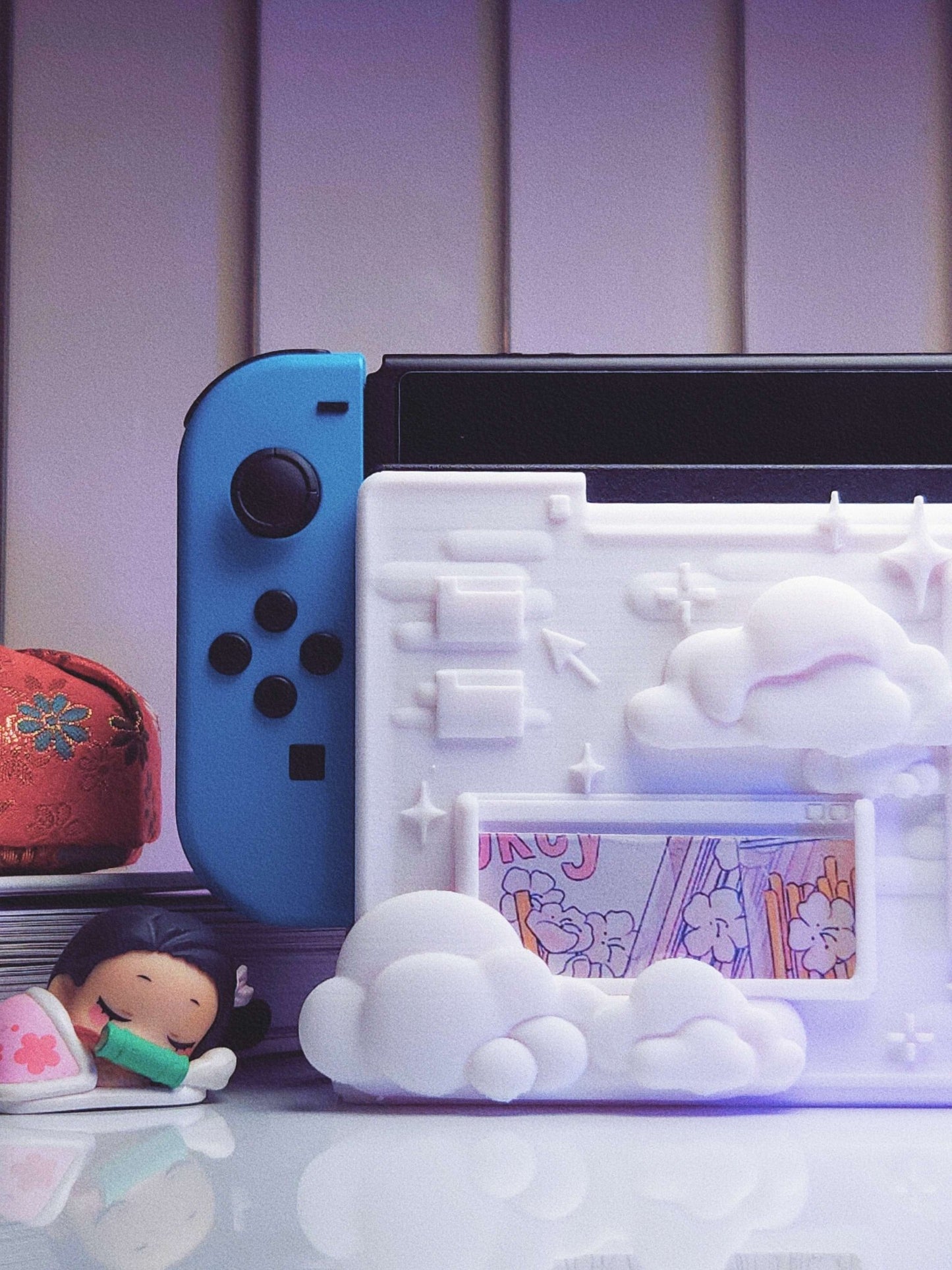 Cloudy Dreamland Nintendo Switch Dock Cover - Cozy, Kawaii, and Customizable - StormCapsule