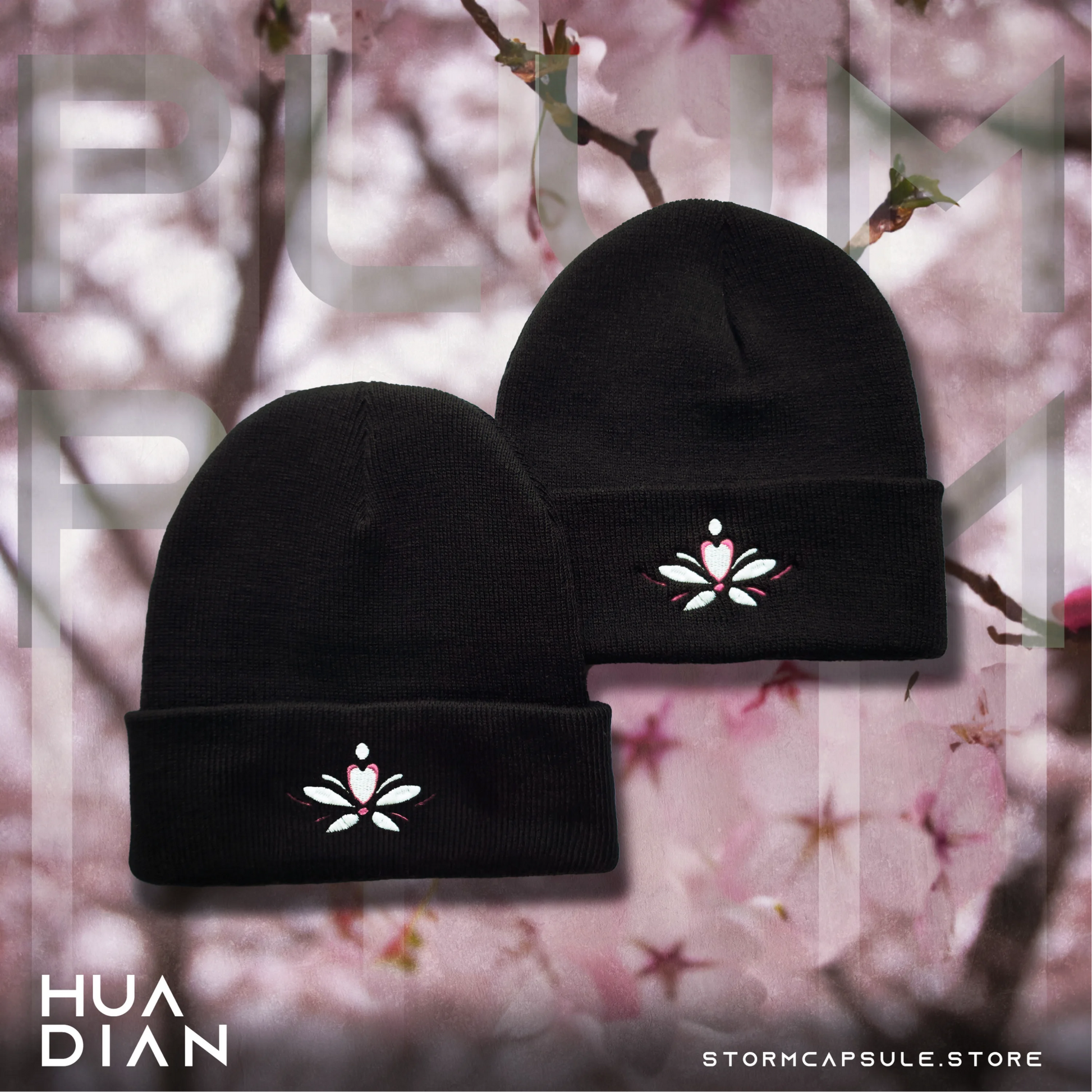 Plum Blossom Beanie - StormCapsule